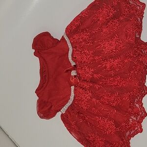 Girls Nannette Baby Size 0 - 3 Mo Red Dress